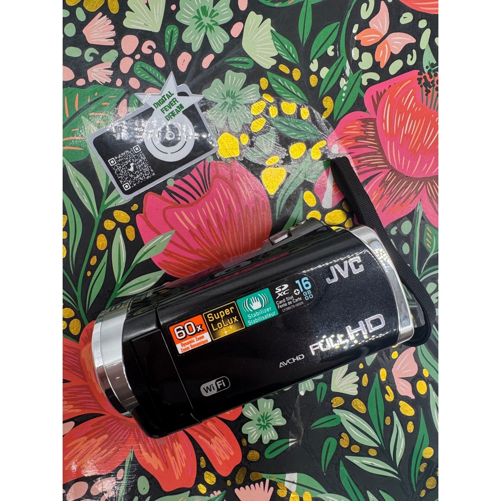 JVC Everio GZ-EX355BU Full HD Camcorder 40x Optical Zoom WiFi Black Bundle